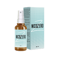 NicoZero — sprei (tugi alkoholisõltuvuse vähendamiseks), tootepakend